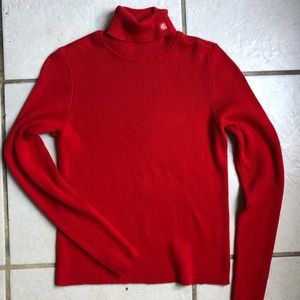 Ralph Lauren Red Turtleneck Sweater